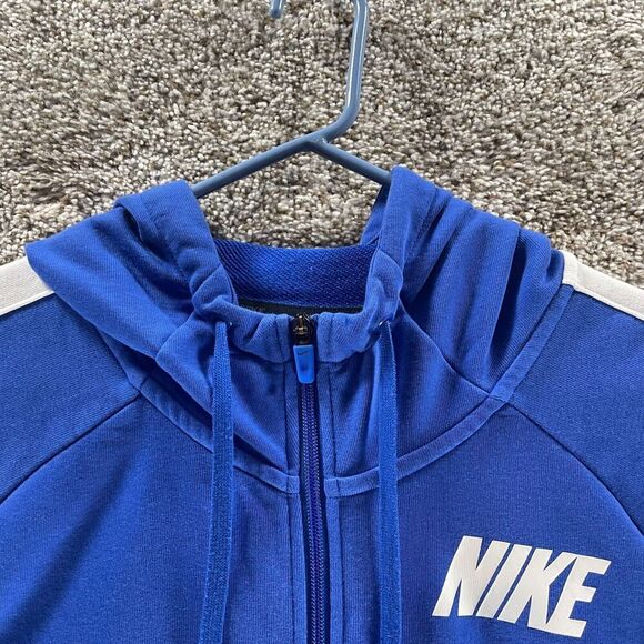 Nike Jacket Mens Extra Large Blue Cowl Neck Hoodie Sweatshirt Full Zip Casual - Picture 3 of 13
